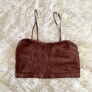 Out from Under Urban Outfitters Brown Bustier Crop Top Medium/Large